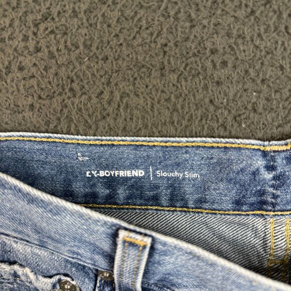 AG Ex-Boyfriend Jeans Womens 28R Blue Slouchy Slim AG-ED Denim Distressed Japan - Picture 6 of 16